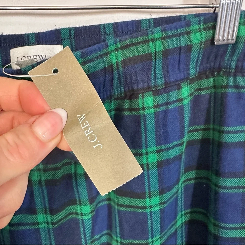 NWT J. Crew Men’s Plaid Flannel Pull On Pajama Lounge Pants in Tarten Plaid - Picture 11 of 13